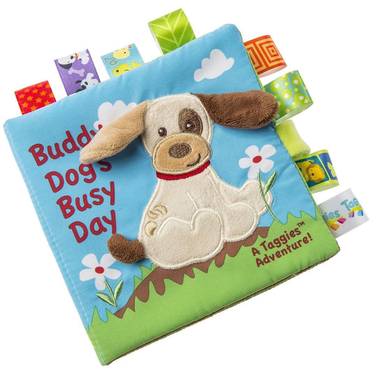 Mary Meyer Taggies Buddy Dog soft book cover with cozy applique for babyβs first reading