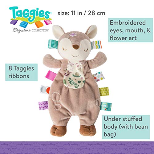 Mary Meyer Taggies Flora Fawn Lovey machine washable for simple cleanup after play.