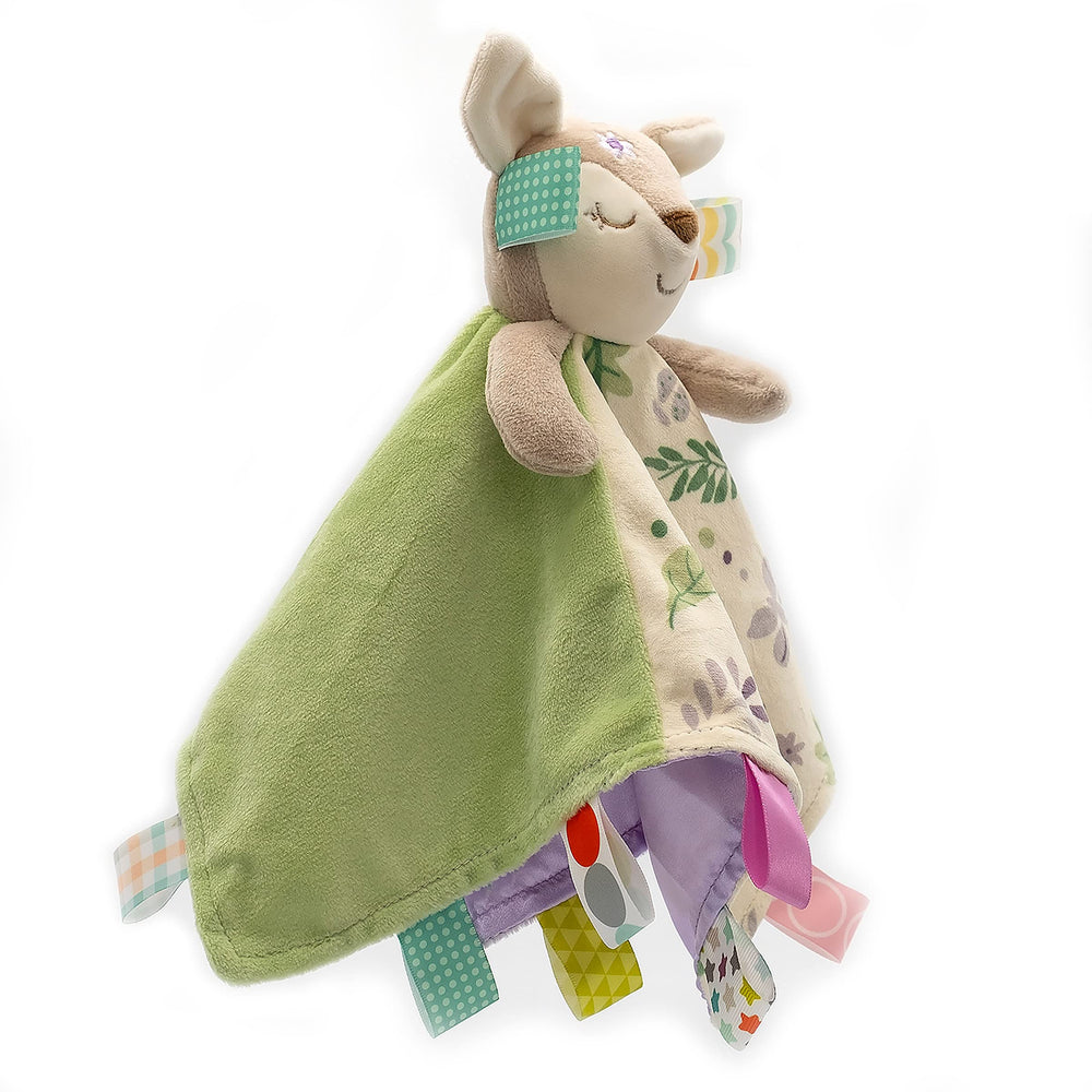 Mary Meyer Taggies Flora Fawn satin lining adds luxe touch.