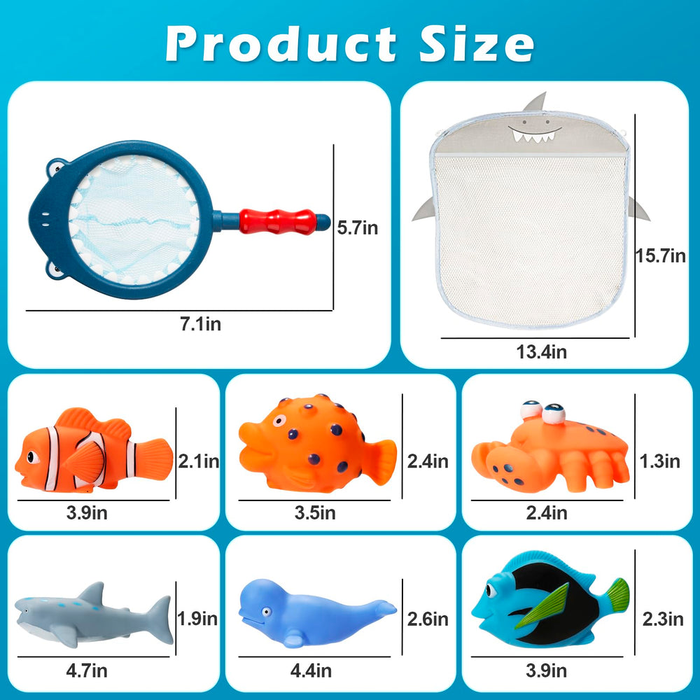 Masagotti shark drying bag keeps toys organized after bath time.