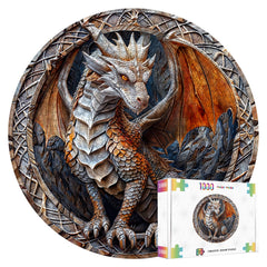 Masseruon round dragon puzzle 1000 pieces with precise interlocks for a snug, satisfying fit