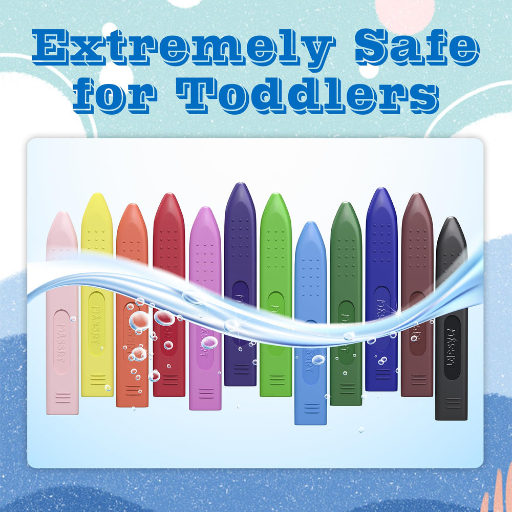 MASSRT crayons suitable for babies through children learning to color.