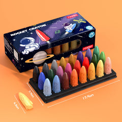 MASSRT Space Crayons colorful box encourages color exploration.