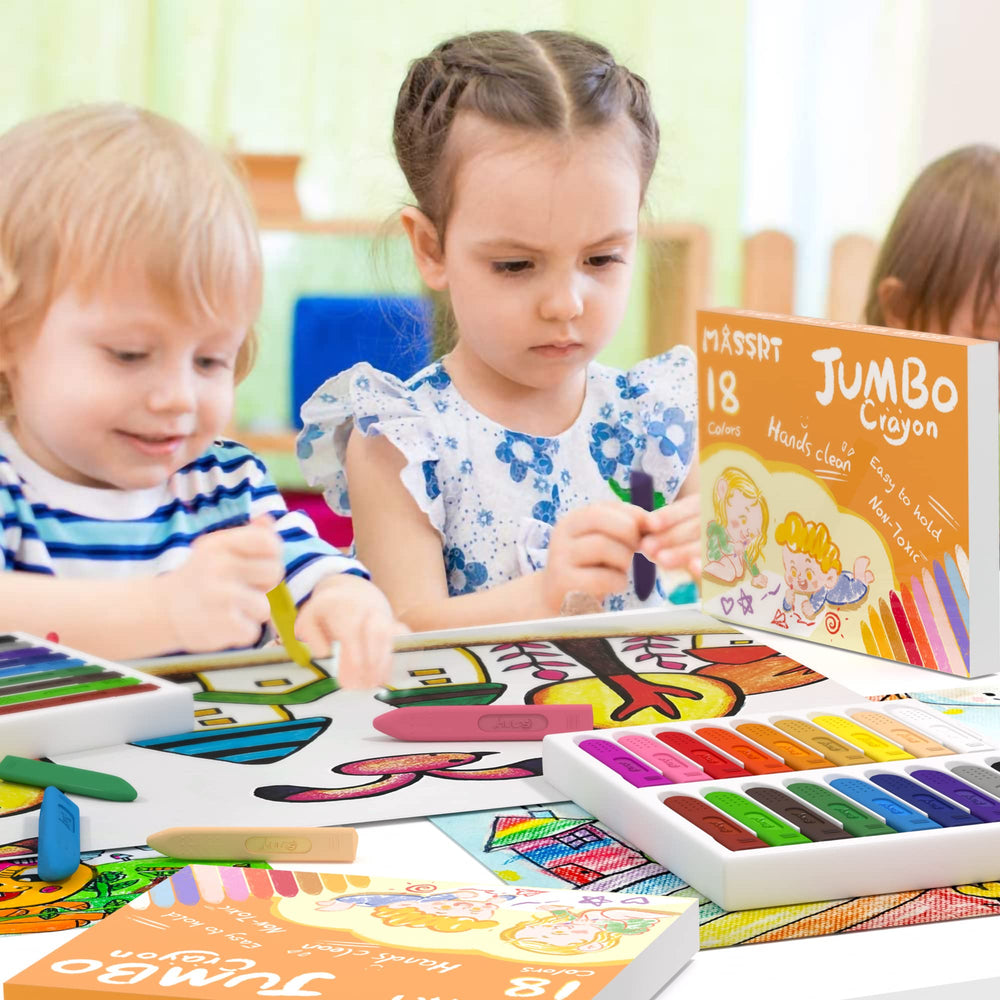 Anti rolling triangle MASSRT crayons stay put during use