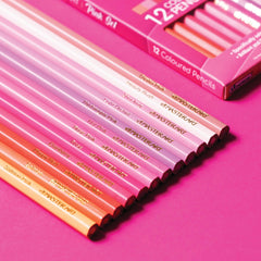 MASTERART Pink Set pre-sharpened pencils ready to use