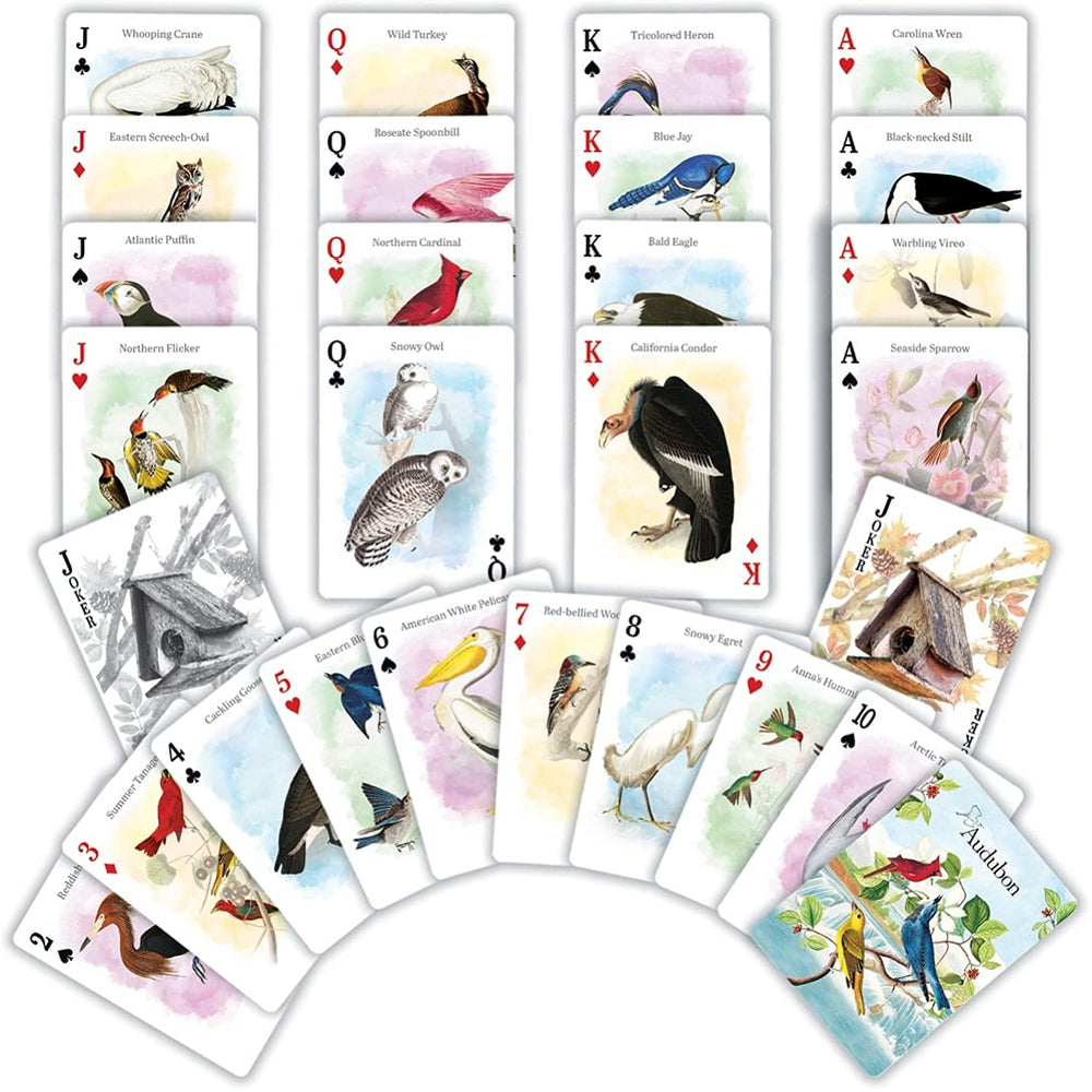 MasterPieces Audubon cards standard size 2.5 by 3.5 inches.