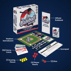 Masterpieces Baseball Dice Board Game scorekeeping and cards for tracking innings