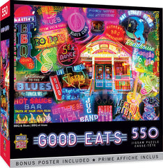 MasterPieces BBQ & Blues puzzle box displayed for easy gifting and storage.