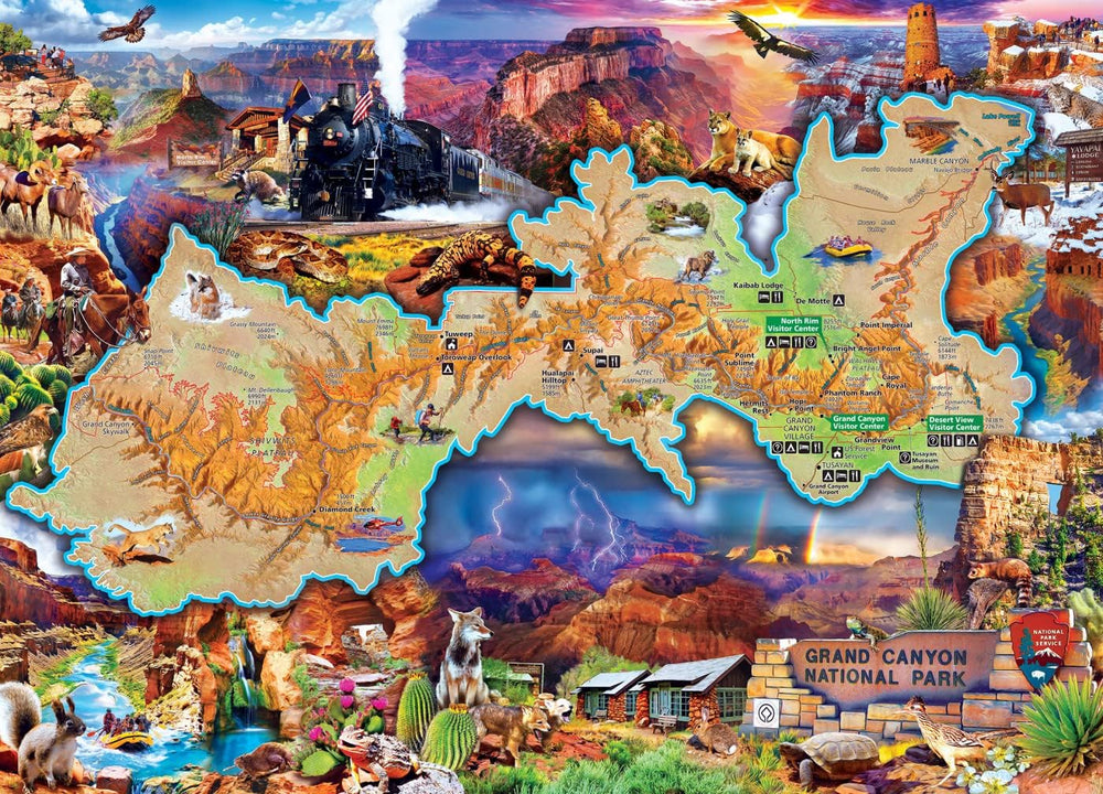 MasterPieces bighorn sheep and gila monster visuals add wildlife intrigue to the puzzle.