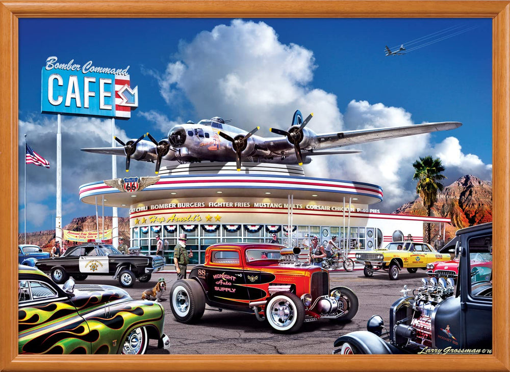MasterPieces Bomber Command Café artwork detail showcases vintage cafe scene.