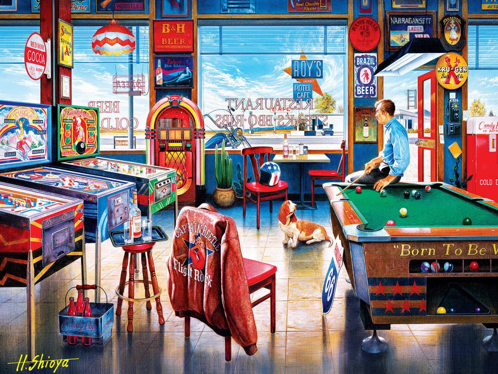MasterPieces 550-piece puzzle with poster guide; helps solvers preview the layout.