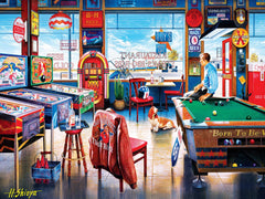 MasterPieces 550-piece puzzle with poster guide; helps solvers preview the layout.