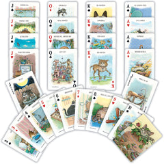 MasterPieces Cats Playing Cards deck back features unique backs for stylish gatherings.
