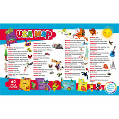 MasterPieces colorful USA map puzzle with bold imagery for learning
