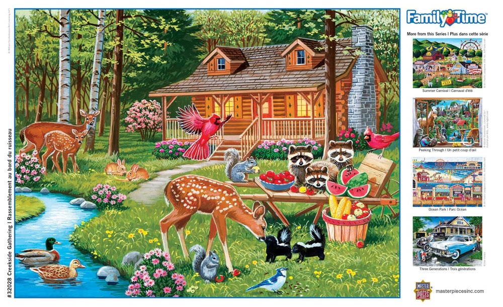 MasterPieces Creekside Gathering thick puzzle board ensures durable, satisfying assembly