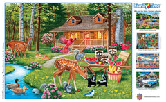 MasterPieces Creekside Gathering thick puzzle board ensures durable, satisfying assembly