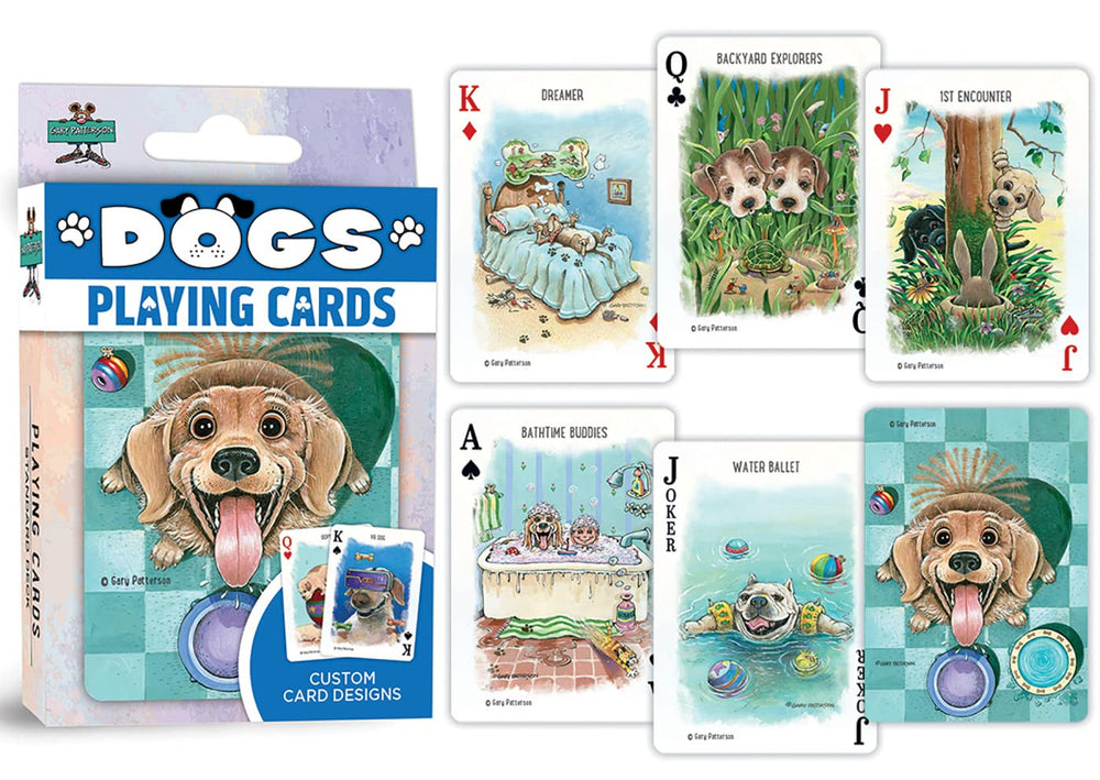 MasterPieces dogs playing cards cardstock-high-quality—durable and reliable for frequent play.