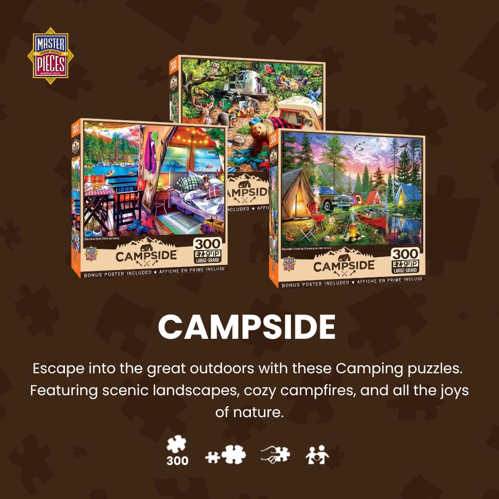 MasterPieces EZ Grip puzzle with interlocking pieces for a secure fit during group sessions.