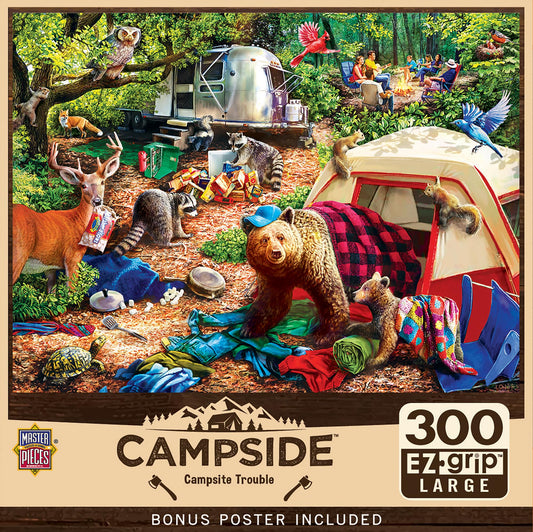 MasterPieces EZ Grip 300-piece puzzle with oversized pieces for easy handling during family time.