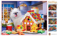 Family puzzle night with MasterPieces EZ Grip promotes collaborative fun.