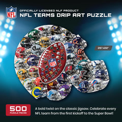 MasterPieces helmet-shaped puzzle measuring 25x22 inches for dramatic wall display.