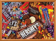 MasterPieces Hershey's Mayhem puzzle box emphasizes eco-friendly packaging and durability.