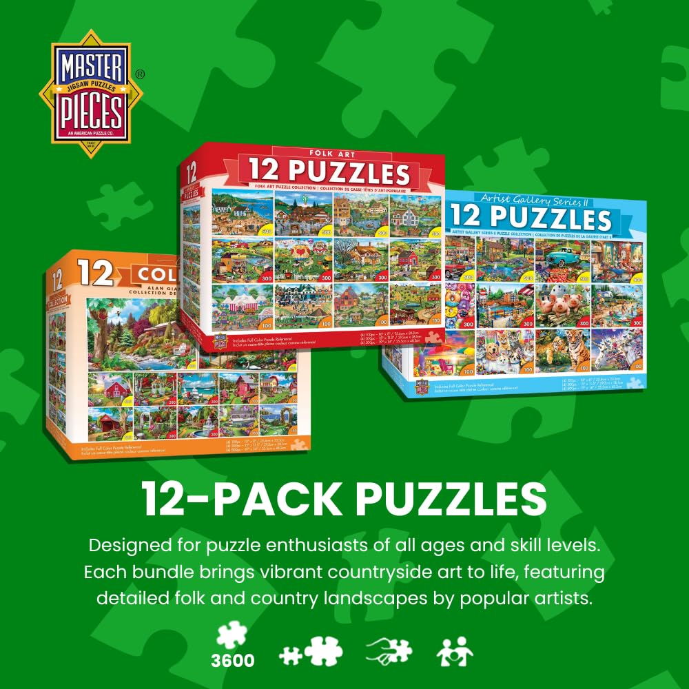 MasterPieces puzzles feature matte finish for reduced glare and crisper images.