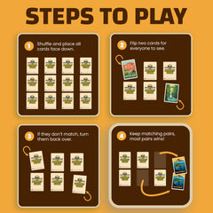 Masterpieces National Parks Memory Game park-illustrations detail on individual cards