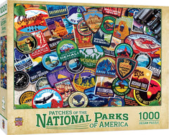 MasterPieces National Parks Patches puzzle box front with park badges, ideal gift