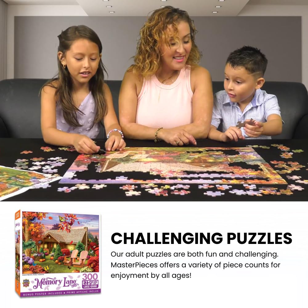 MasterPieces non-glare matte finish improves visibility during assembly.