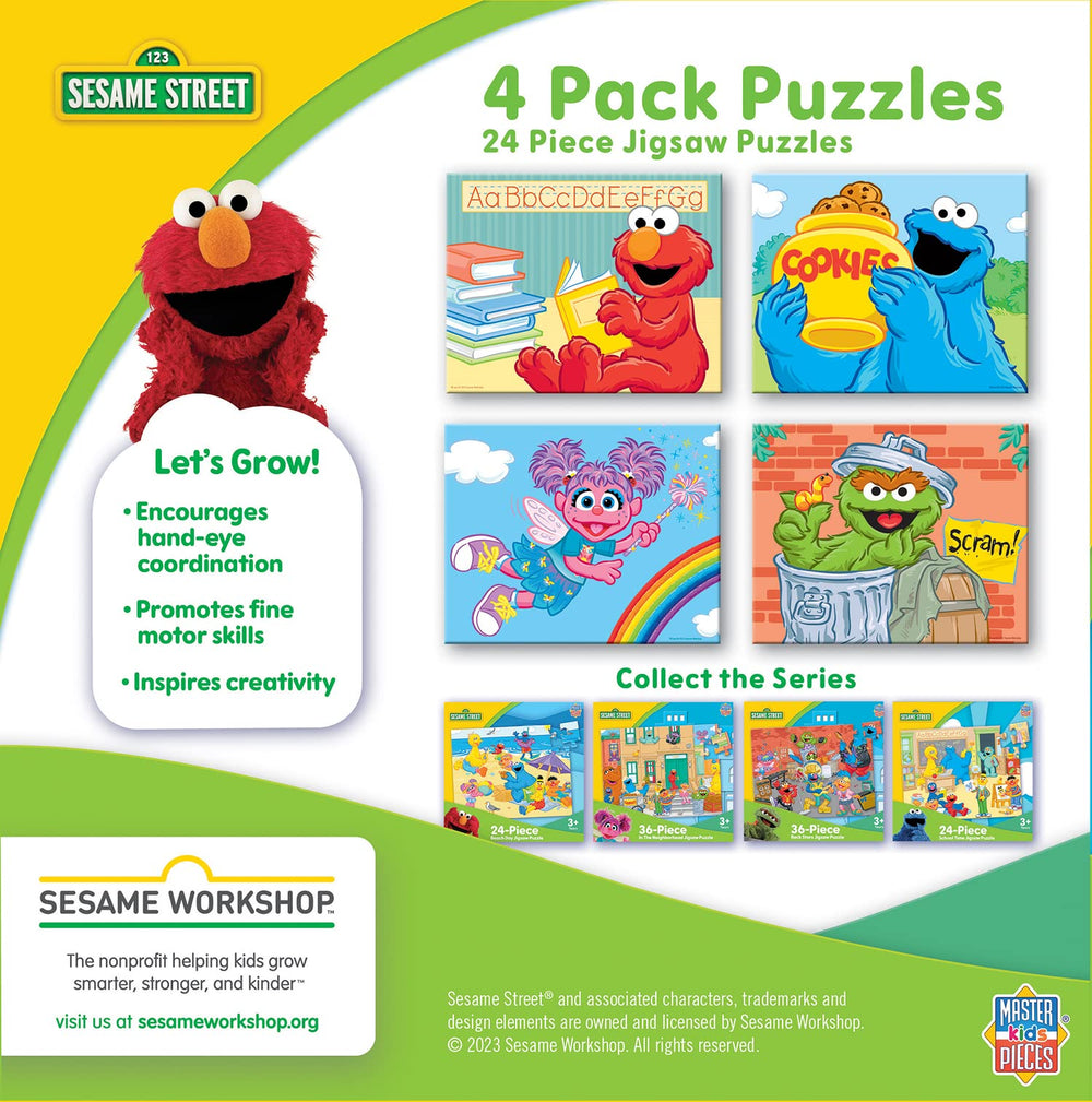 MasterPieces Oscar the Grouch puzzle 8x10: durable pieces fit small hands for easy, engaging practice
