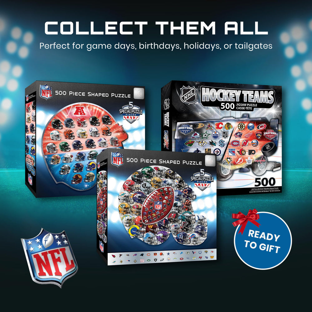 MasterPieces packaging highlights sturdy construction and easy setup.