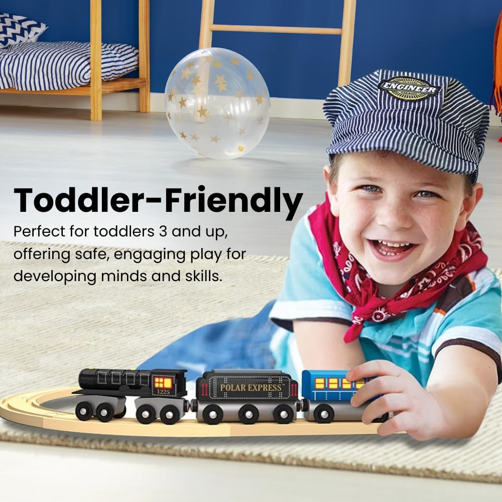 MasterPieces Polar Express magnetic connection secure link encourages creative reconfiguration