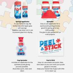MasterPieces front-and-back application for added puzzle strength.