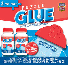 MasterPieces puzzle glue with wide spreader for even, no-streak application.