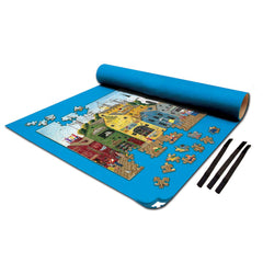 MasterPieces Roll & Stow mat supports up to 1,500-piece puzzles on a 42 x 24 inch surface.