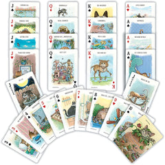 MasterPieces standard size cards fit comfortably in hand during rapid shuffles.
