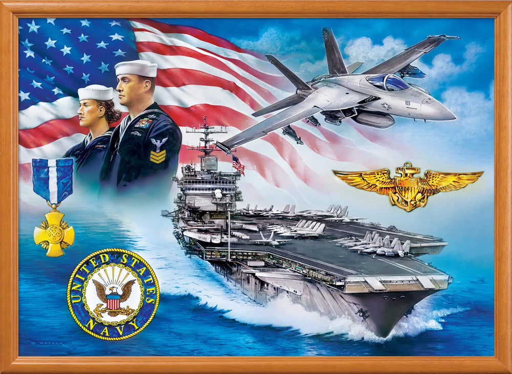 MasterPieces US Navy puzzle harbor scene supports shared family bonding