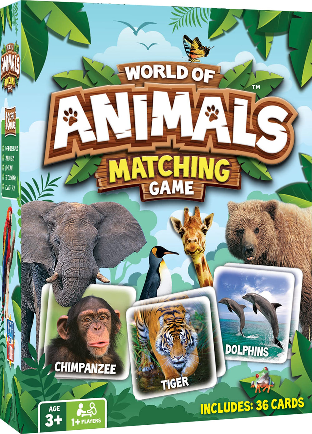 MasterPieces World of Animals cards showcase colorful wildlife for kids, encouraging recognition and focus.