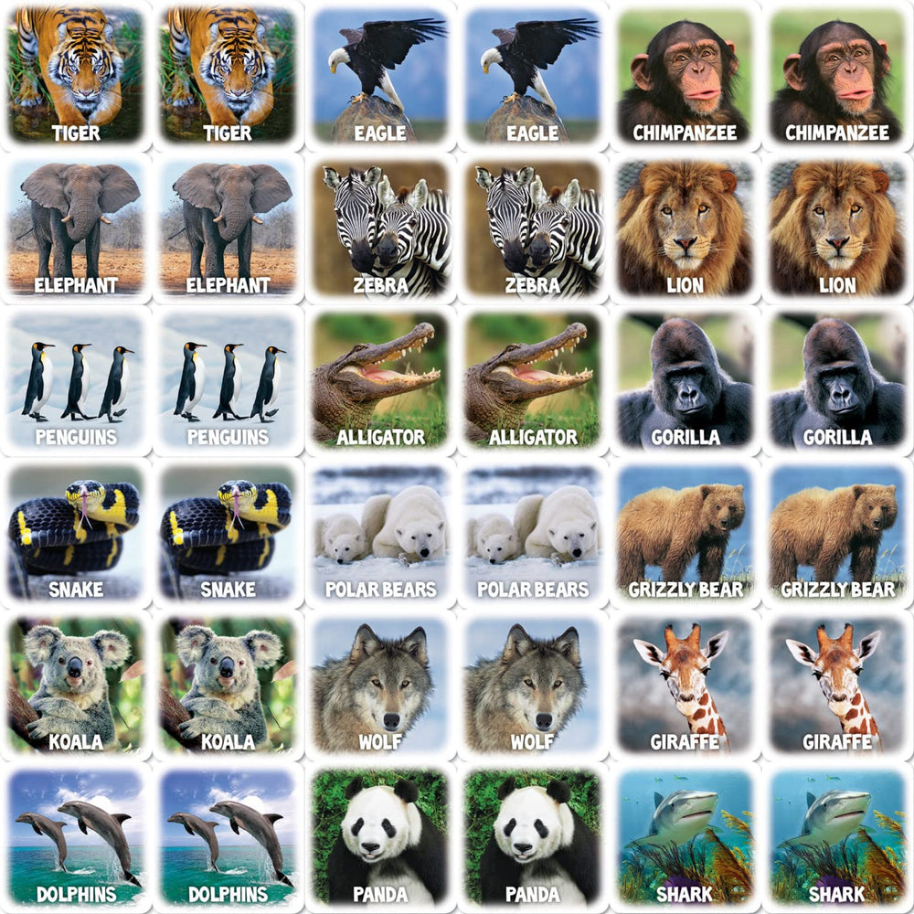 MasterPieces World of Animals game setup on a table invites family play and learning.