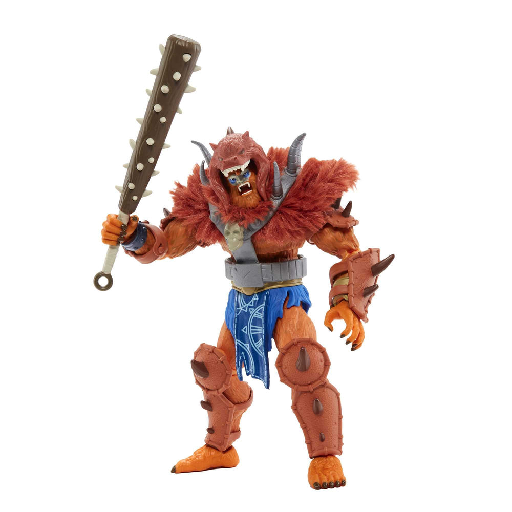 Masters of the Universe Deluxe armor and weapons enrich action sequences.