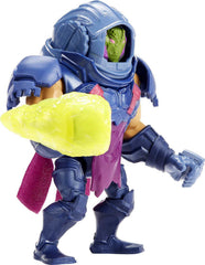 Masters of the Universe Man-E-Faces wielding spring-loaded weapon for rapid battle moves