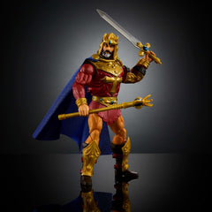 King Randor helmet with blue jeweled accents for authentic MOTU styling.