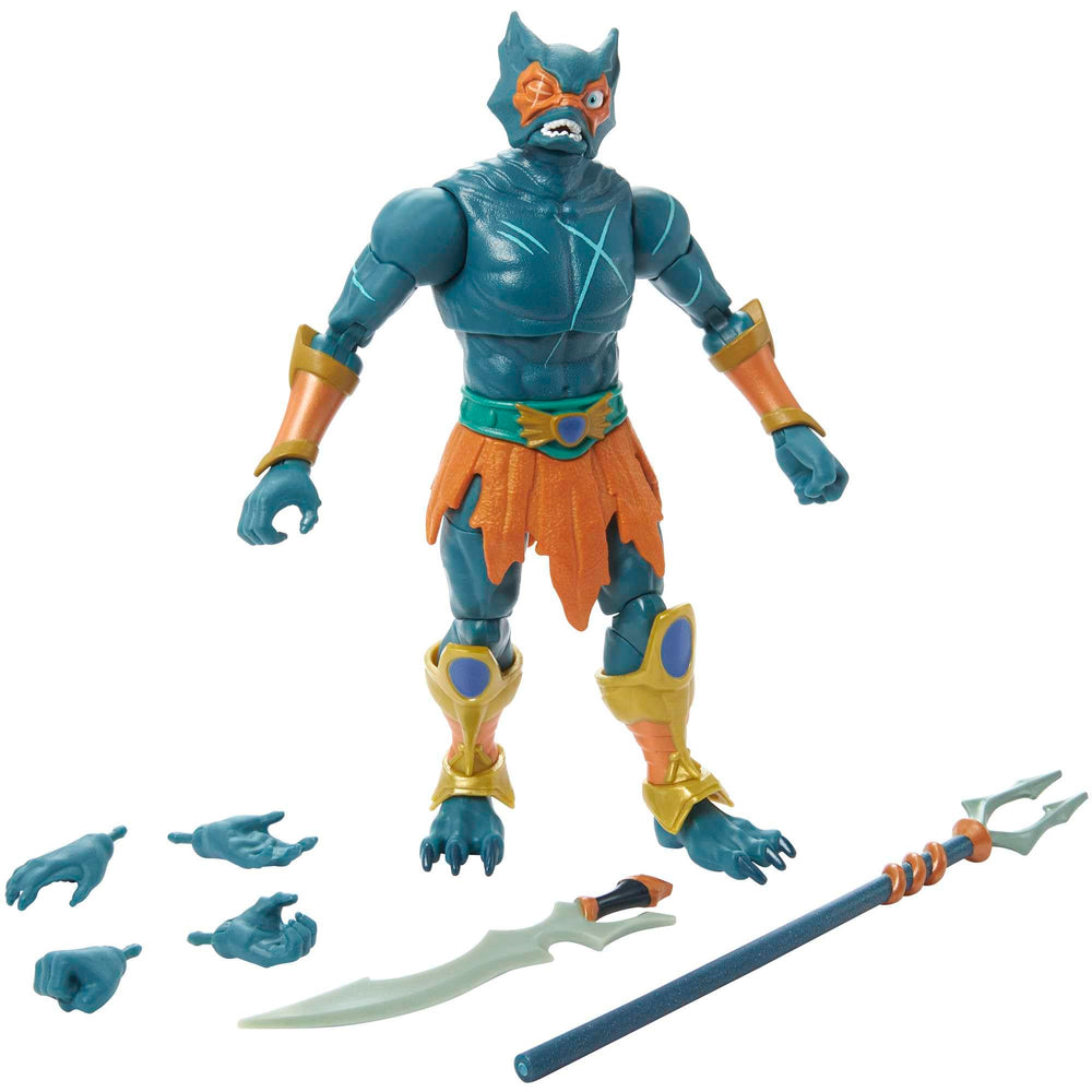 Masters of the Universe Mer-Man display base keeps figures steady on shelves.