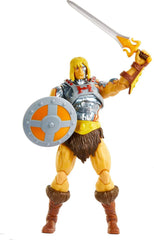 Masters of the Universe Faker figure front pose with detailed armor and articulation.