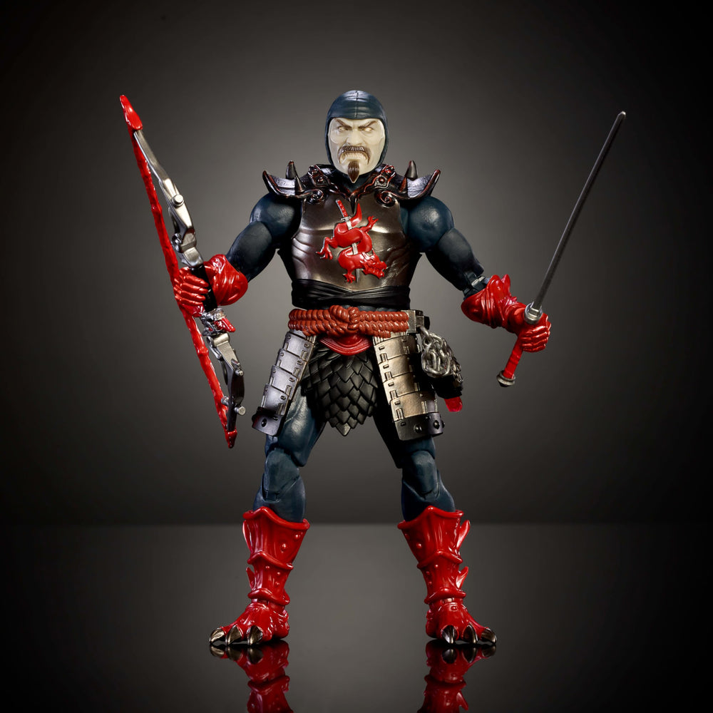 Masters of the Universe Ninjor face masks offer varied expressions for action scenes