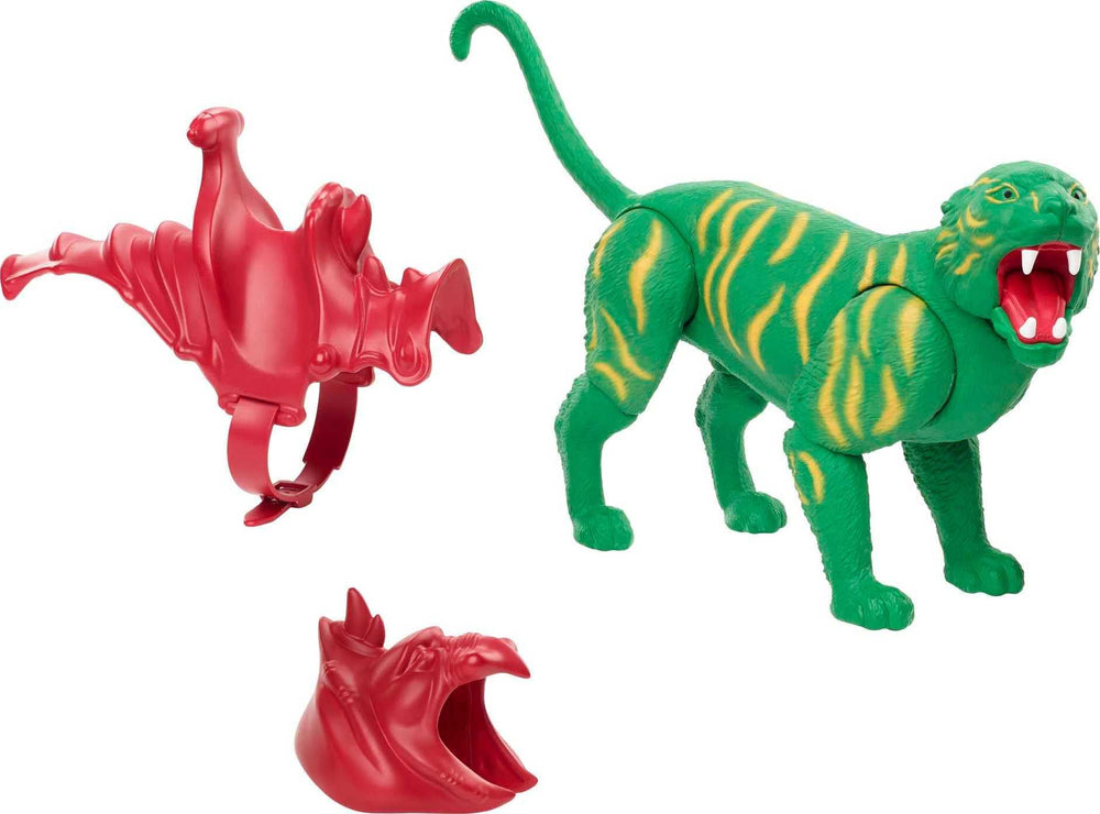 Masters of the Universe Origins Battle Cat front view for display and action poses