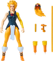 Masters of the Universe Origins Cheetara front view with dynamic articulation for display.