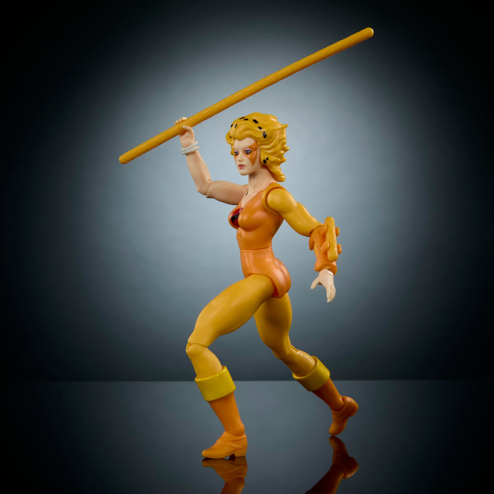 Masters of the Universe Origins Cheetara interchangeable hair options.