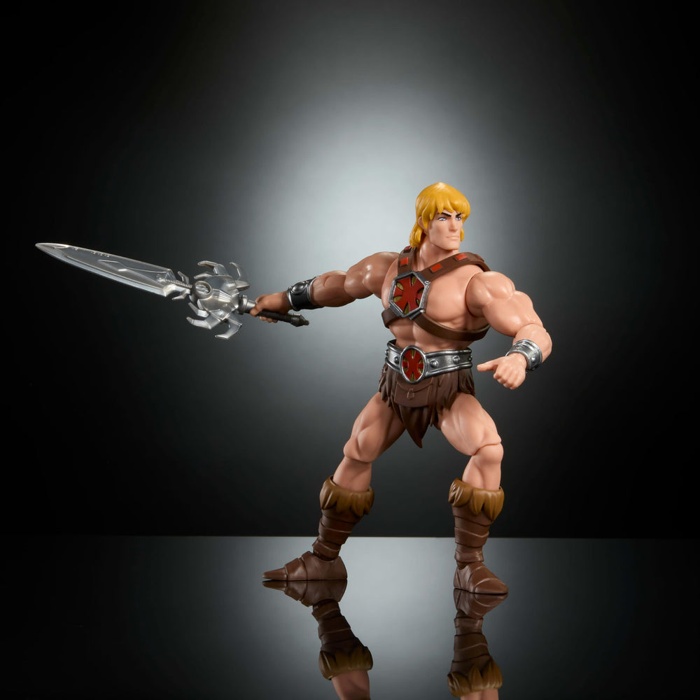 Swappable parts encourage mix-and-match setups with Masters of the Universe Origins He-Man figures.